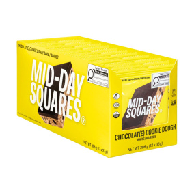 Front of Mid-Day Squares Plant-based Chocolate Bar Cookie Dough