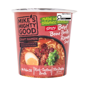 Mike’s Mighty Good Spicy Beef Bone Broth Ramen Soup Front