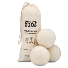 Molly's Suds Wool Dryer Balls Natural, 3 Balls