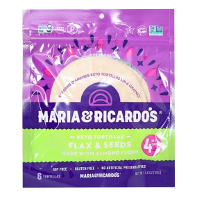 Maria & Ricardo's Almond Flour Keto Tortillas Flax & Seeds