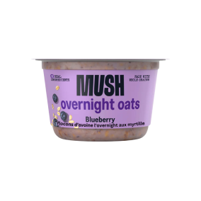 Front of MUSH Oats - MUSH Overnight Oats - Blueberry Overnight Oats
