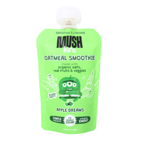 Front of MUSH No Added Sugar Oatmeal Smoothie Apple Dreams - Kids Oatmeal Smoothie - Gluten-Free Oatmeal Smoothie - No Added Sugar Oatmeal Smoothie