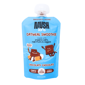 Front of MUSH No Added Sugar Oatmeal Smoothie Chocolaty Chocolate - Kids Oatmeal Smoothie - Gluten-Free Oatmeal Smoothie - No Added Sugar Oatmeal Smoothie