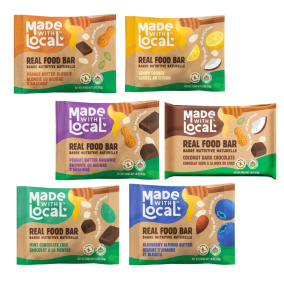 Front of Made With Local Real Food Bar Variety Pack - Real Food Bar - Made With Local Real Food Bar - Real Food Bar Canada