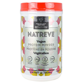 Natreve Vegan Protein Powder French Vanilla Wafer Sundae Flavour, 18 Scoops, 667g