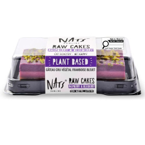 Nats Rawline Plant-Based Raw Cakes Raspberry & Blueberry Front