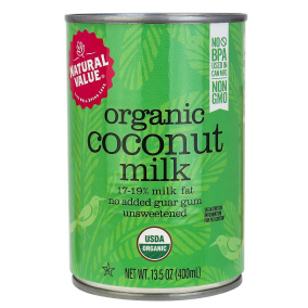 Natural Value Organic Regular Coconut Milk, No Guar Gum, 400ml