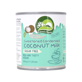 Front of Nature's Charm Sweetened Condensed Coconut Milk Vegan Sugar-Free Sweetened Condensed Milk Keto Sweetened Condensed Milk