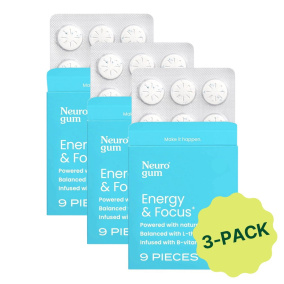 Neuro Energy & Focus Caffeinated Gum Peppermint Front