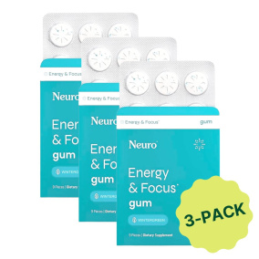 Neuro Energy & Focus Caffeinated Gum Wintergreen Front