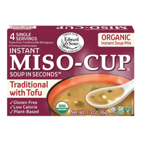 Edward & Sons Organic Traditional Miso-Cup, 4 Single Servings