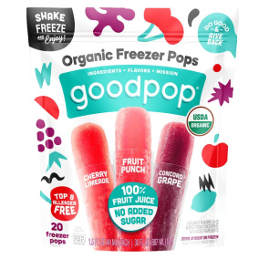 Goodpop Organic Real Fruit Juice Freezer Pops, 20 Pops