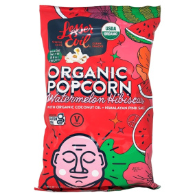 Lesser Evil Organic Popcorn Watermelon Hibiscus With Coconut Oil, 130g