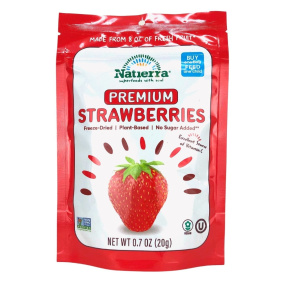 Front of Natierra Organic Freeze Dried Strawberries, 23g