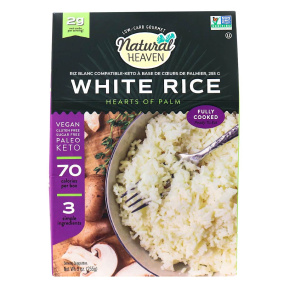 Natural Heaven Keto-Friendly White Rice Made with Palm Hearts, 255g