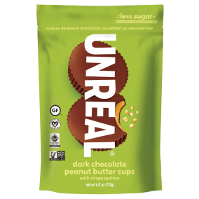 Unreal Dark Chocolate Crispy Peanut Butter Cups, 113g