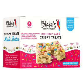 Blake’s Seed Based Allergy-Friendly Rice Crispy Treat Birthday Cake, 6 Bars