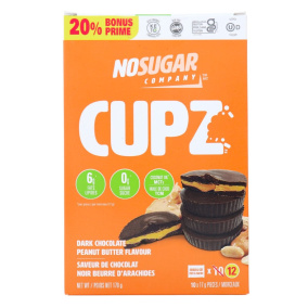 Front of No Sugar Company Keto Bomb Dark Chocolate Peanut Butte