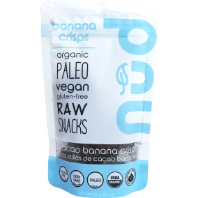 Nud Cacao Organic Banana Crisps, 66g