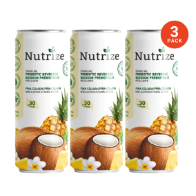 Front of Nutrize Sparkling Prebiotic Water Non Alcoholic Pina Colada