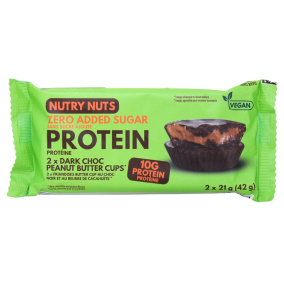 Nutry Nuts Zero Added Sugar Protein Dark Choc Peanut Butter Cups Canada Front
