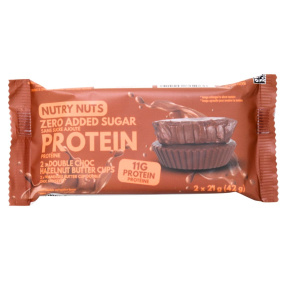Nutry Nuts Zero Added Sugar Protein Double Choc Hazelnut Butter Cups Canada Front