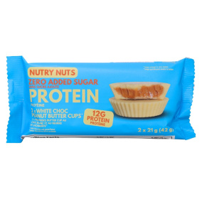 Nutry Nuts Zero Added Sugar Protein White Choc Peanut Butter Cups Canada Front