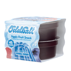 Oddball Plant Based Gel Fruit Snack Cup Double Berry front