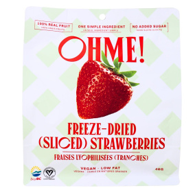 OHME! No Added Sugar Freeze-Dried Strawberries Sliced, 46g