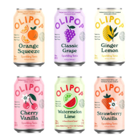 OLIPOP Low Sugar Prebiotic Sparkling Tonic Variety 6-Pack, 355 mL each