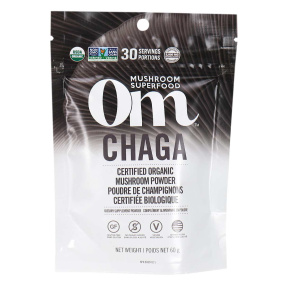 Om Mushroom Superfood Chaga Certified Organic Mushroom Powder, 60g