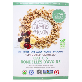 One Degree Organic Gluten-free Sprouted Oat O’s Front