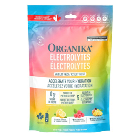 Organika Sugar-Free Electrolytes Variety Pack, 21 Sachets - Organika Electrolyte Powder Canada