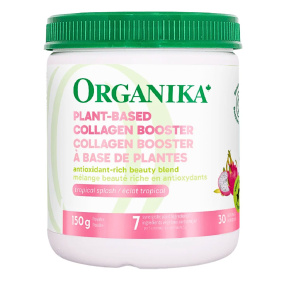 Front of Organika Plant-Based Collagen Booster Beauty Blend - Vegan Collagen Supplement - Vegan Collagen Sources - Vegan Collagen Powder