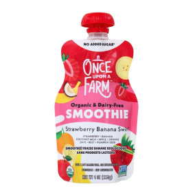 Once Upon a Farm Organic & Dairy-Free Strawberry Banana Swirl Front