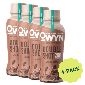 OWYN Plant-Based Double Shot Protein Coffee Shake RTD Vanilla Latte Front