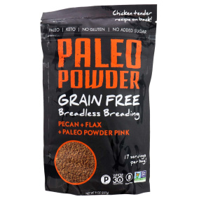 Paleo Powder Grain Free Breadless Breading Pecan + Flax + Paleo Powder Pink, 227g