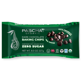 Pascha Zero-Sugar Dark Chocolate Baking Chips, 227g