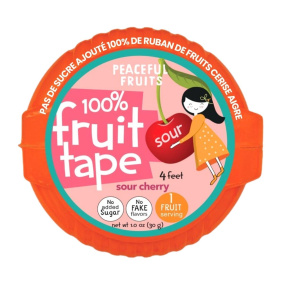 Front of Peaceful Fruits No Added Sugar Fruit Leather Tape