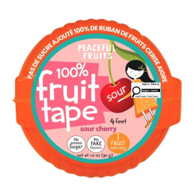 Front of Peaceful Fruits No Added Sugar Fruit Leather Tape