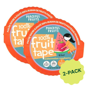 Peaceful Fruits No Added Sugar 100% Fruit Tape Watermelon Raspberry 2-Pack Front