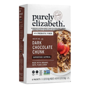 Front of Purely Elizabeth Superfood Oatmeal with Prebiotic Fiber Dark Chocolate Chunk