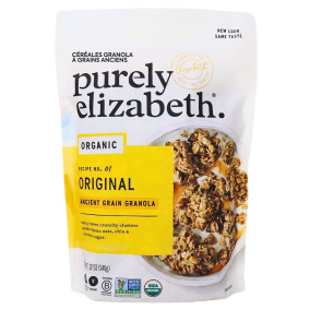 Front of Purely Elizabeth Ancient Grain Granola Cereal -  Ancient Grain Granola - Granola Clusters - Vegan Granola