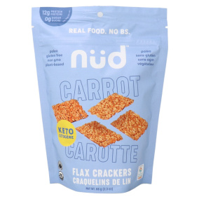 Nud Carrot Flax Crackers, 66g