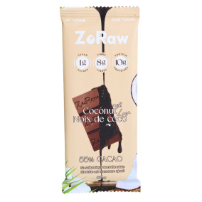 Front of ZoRaw Protein Chocolate Keto Chocolate Coconut Milk Chocolate