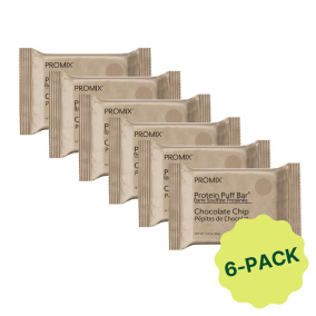 PROMIX Chocolate Chip Protein Puff Bar 6-Pack Canada Front
