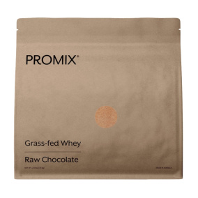 PROMIX Grass-Fed Whey Protein Powder Raw Chocolate, 1.13 kg Front