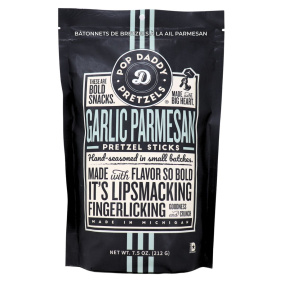 Pop Daddy Pretzel Sticks Garlic Parmesan, 212 g