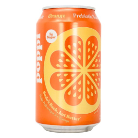 Poppi Prebiotic Soda Orange, 355ml