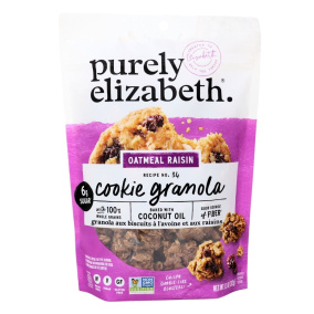 Front of Purely Elizabeth Cookie Granola Gluten-Free Granola Oatmeal Raisin - Gluten Free Granola - Cookie Granola - Granola Clusters